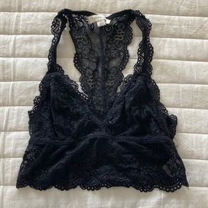 Francesca’s womens black bralette size S.